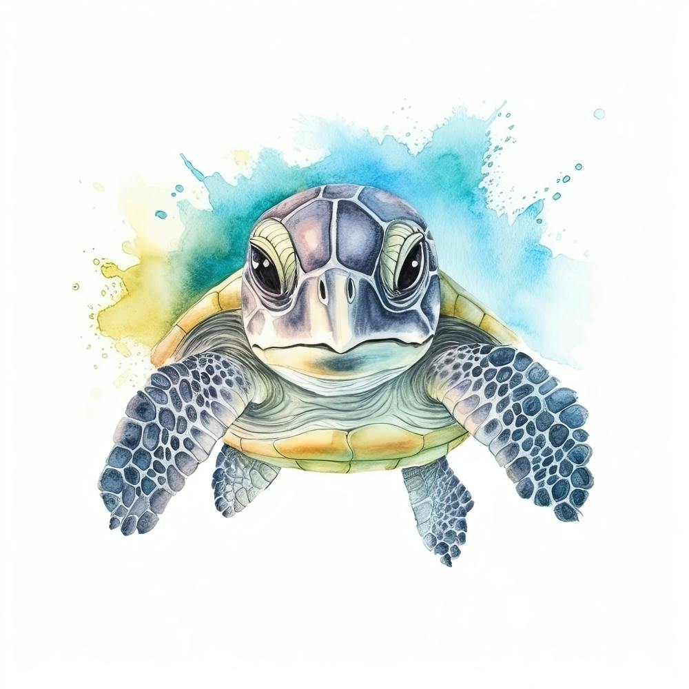 Baby Sea Turtle Watercolour 6