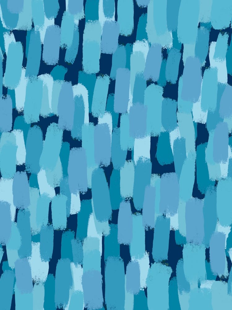 Blue Abstract Painterly Brush Strokes