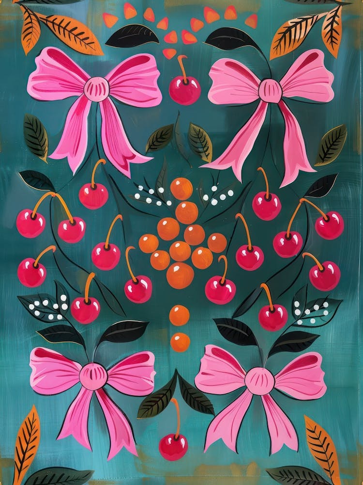 Cherry Pink Coquette 3 Pattern