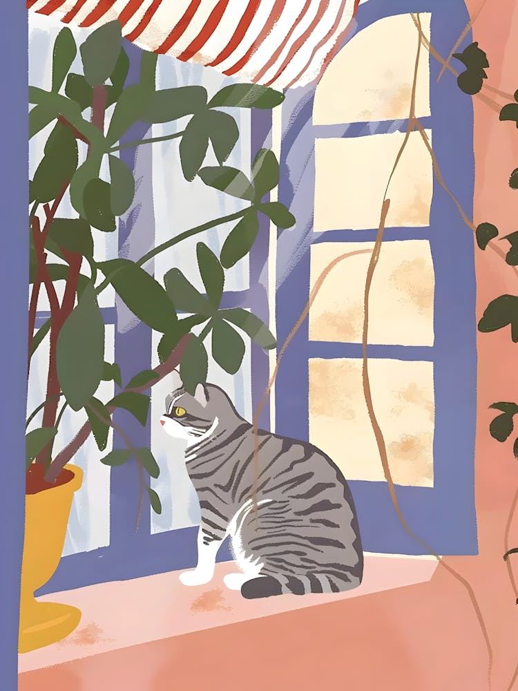 Cat By The Window