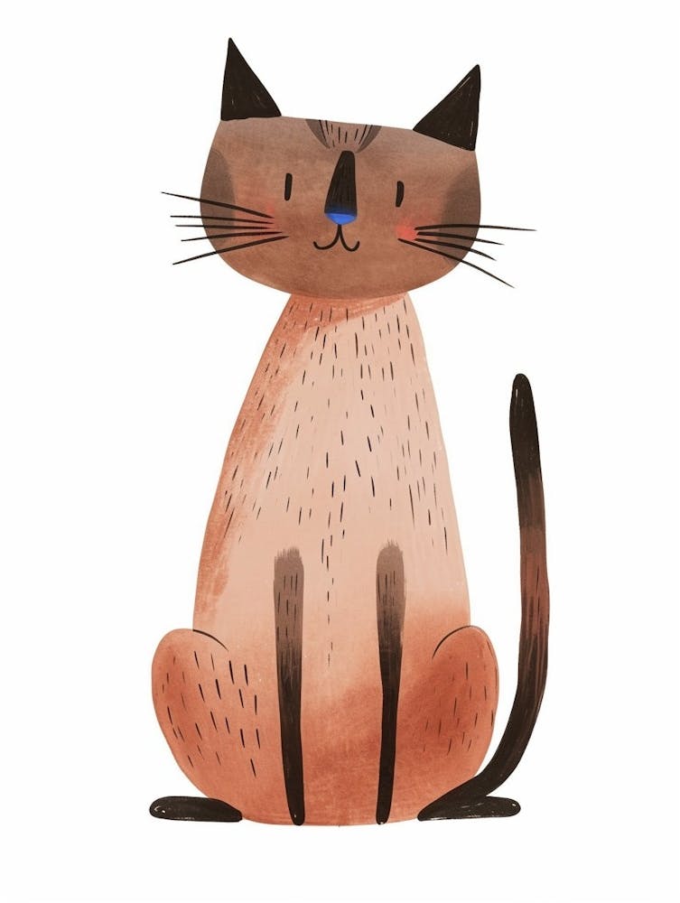 Singapura Cat Clipart Illustration 1