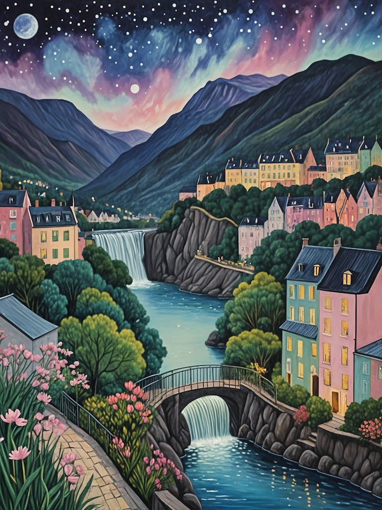 Fantasy City At Night