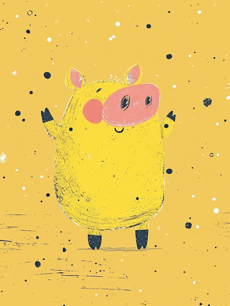 Gelbes Schwein 5