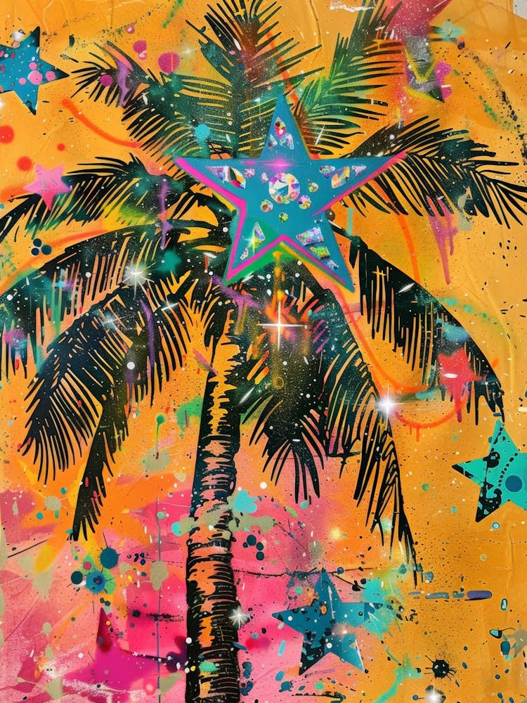 Palm Tree With Stars 3