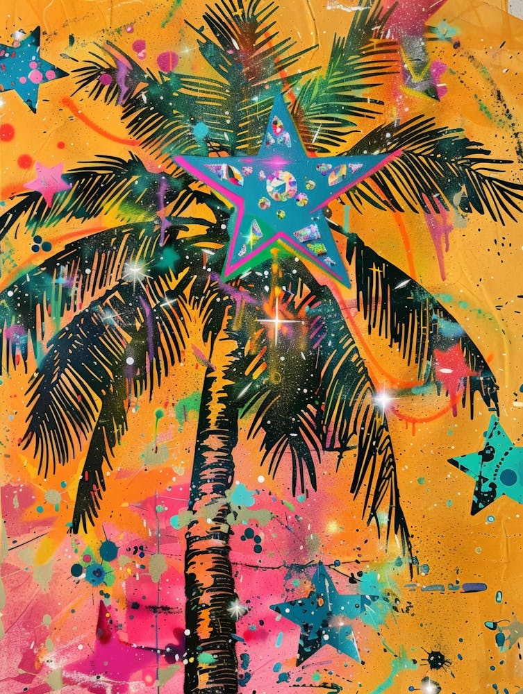 Palm Tree With Stars 3