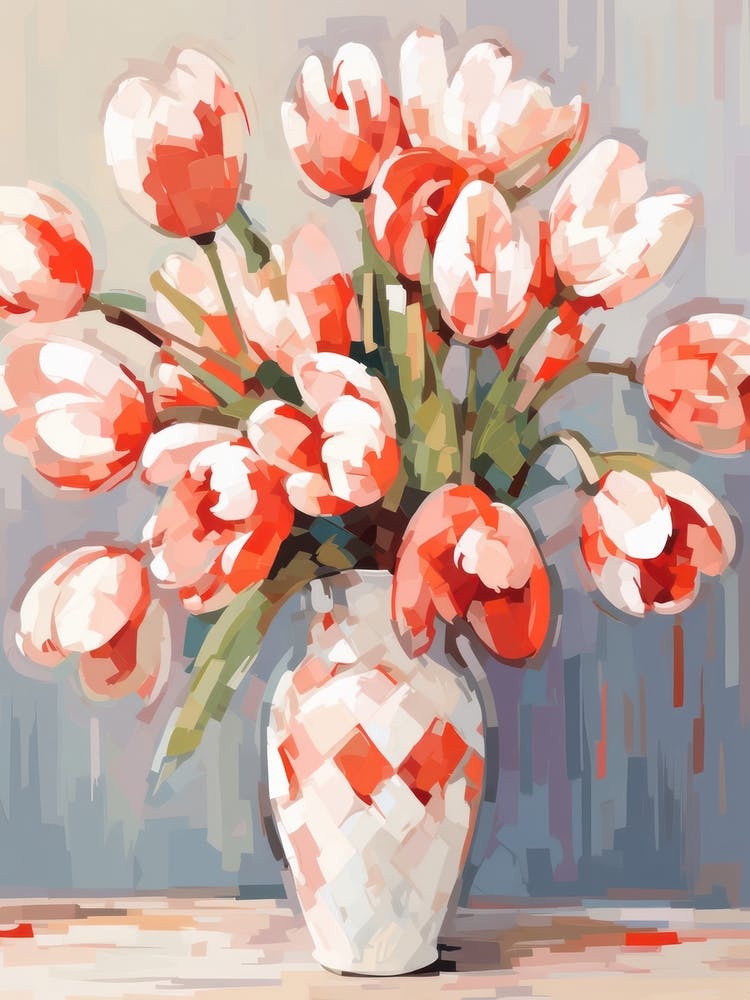 Bleeding Heart Flower Still Life Painting 3 Dreamy