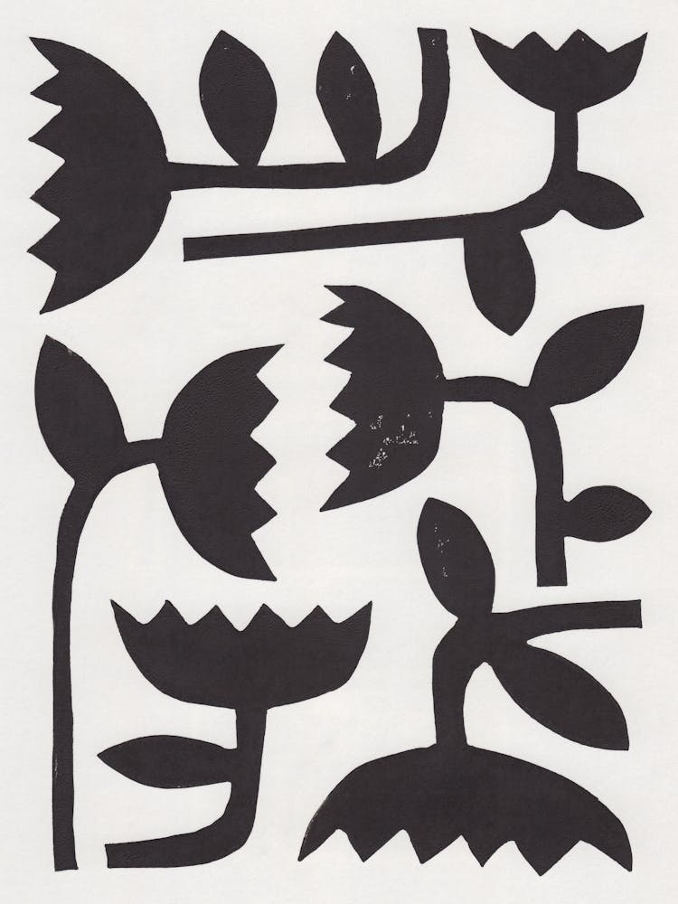 Linocut Tulips 3