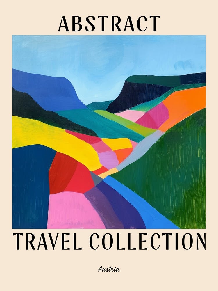 Abstract Travel Collection Poster Austria 2