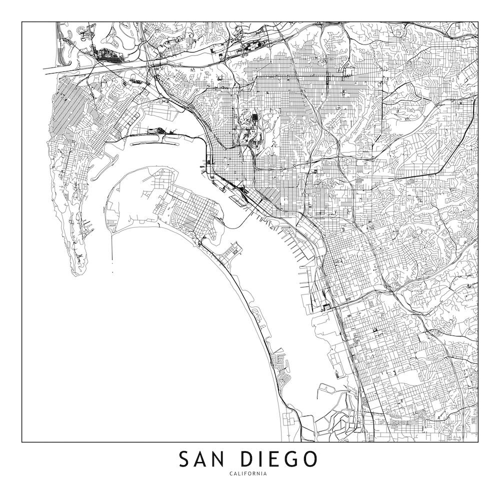 San Diego Map Line