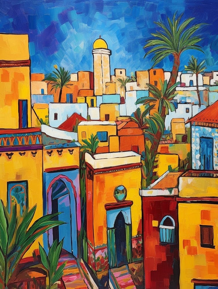 Rabat Morocco 3 Fauvist Painting