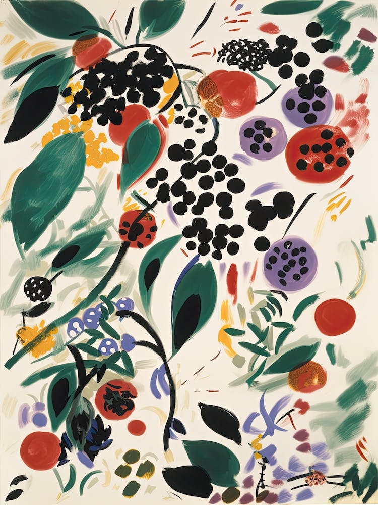 Blackberry Fruit Drawing 3