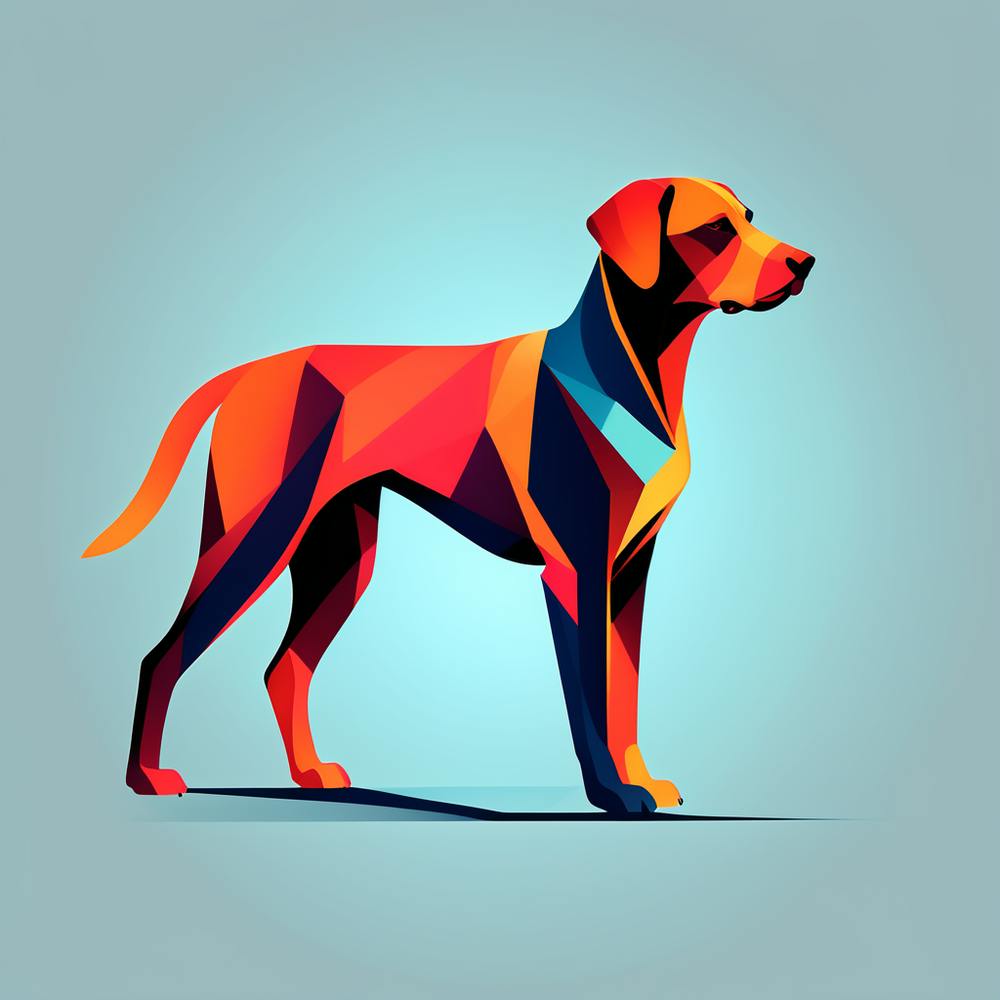 Abstract Dog, colorful dog illustration, Rhodesian Ridgeback, Vizsla, dog portrait, animal illustration, digital art, pet art, dog artwork, dog drawing, dog painting, dog wallpaper, dog background, dog lover gift, dog décor, dog poster, dog print, pet, dog