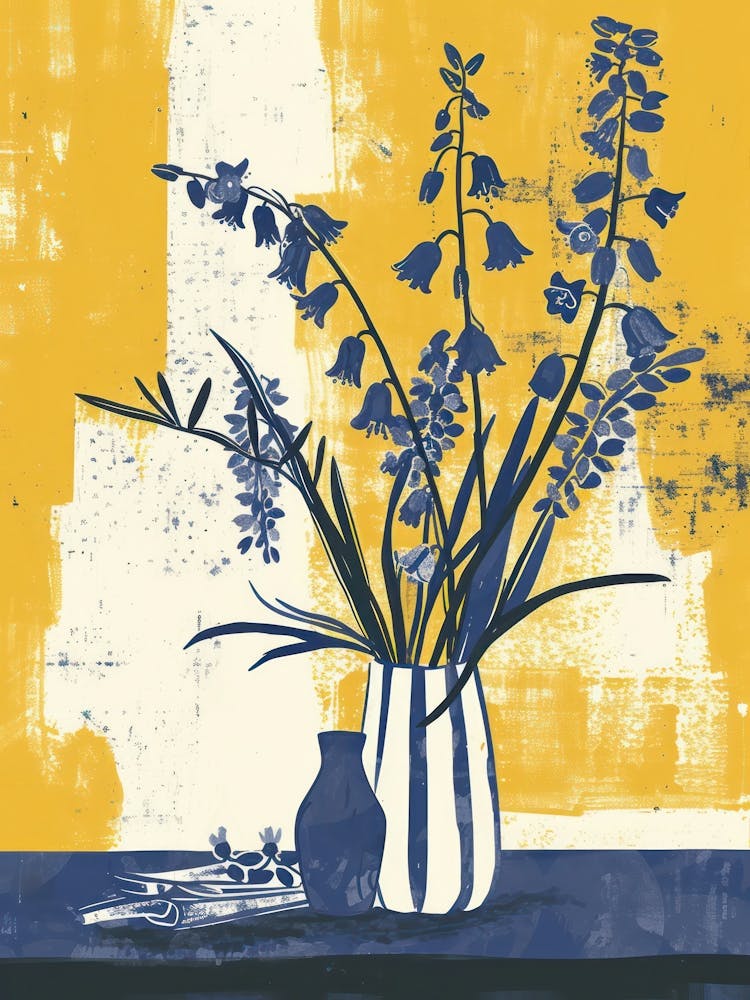 Bluebell Flowers On A Table   Contemporary Illustration 2