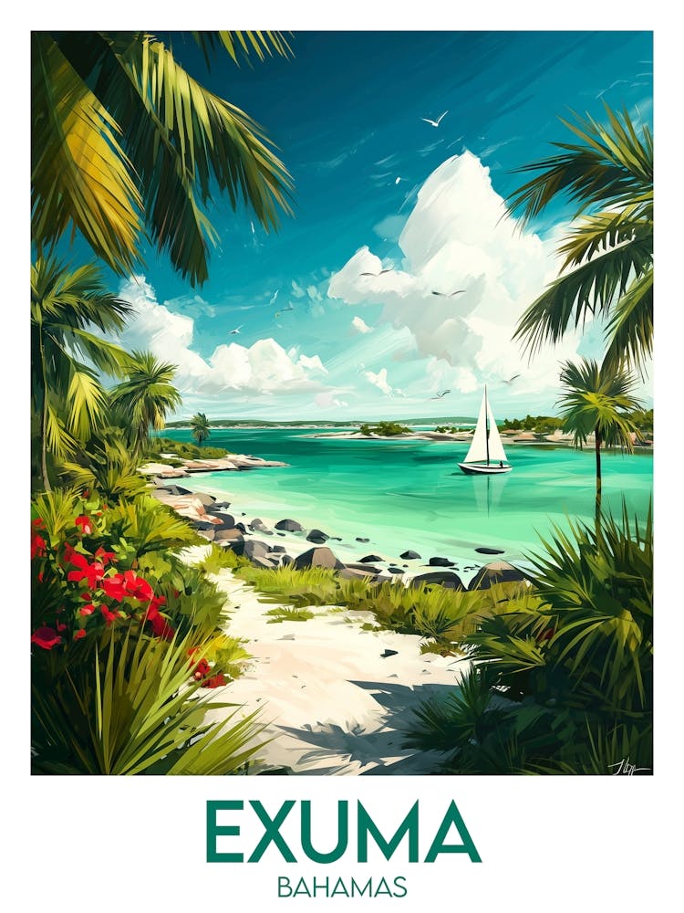 Affiche de voyage Exuma