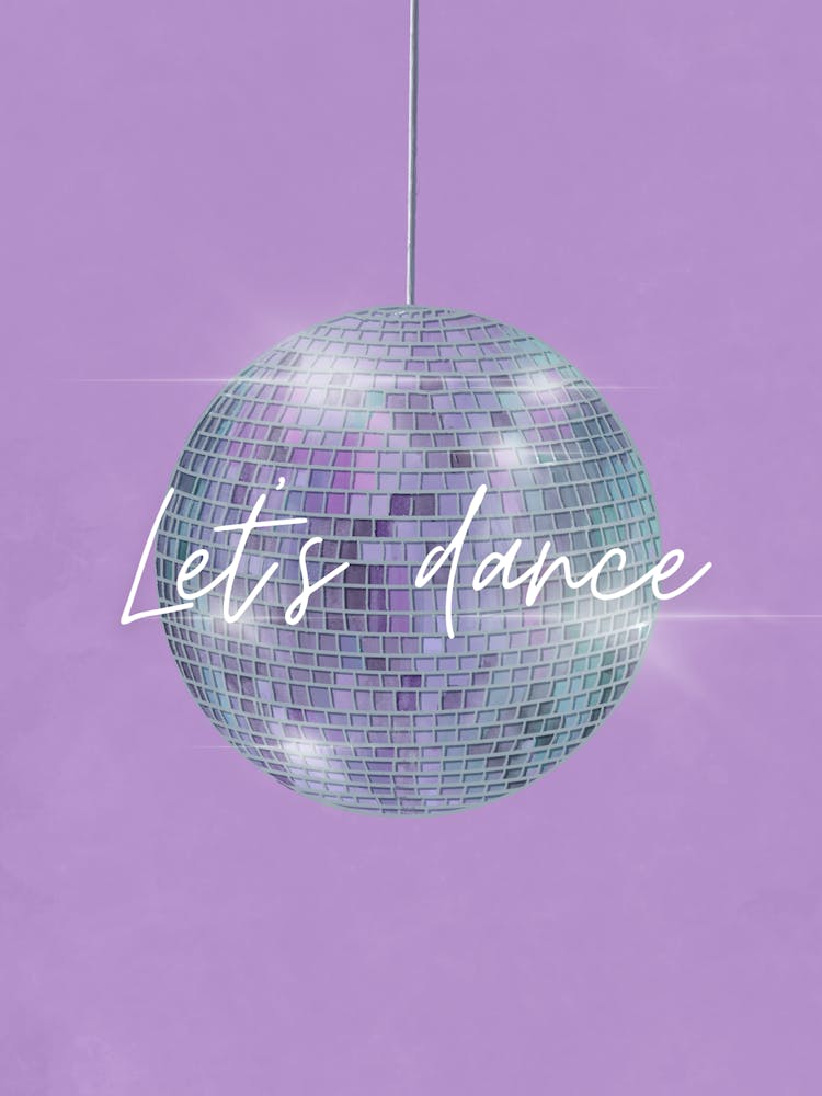 Purple Let's Dance Disco Ball