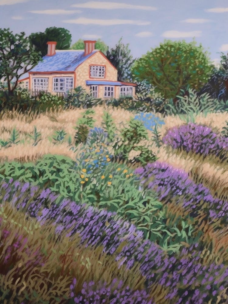 Lavender Fields Country Side Summer Landscape 6