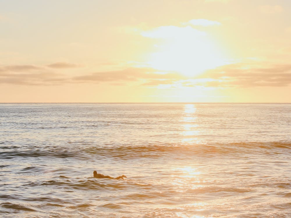 Paddling Out To Sunset