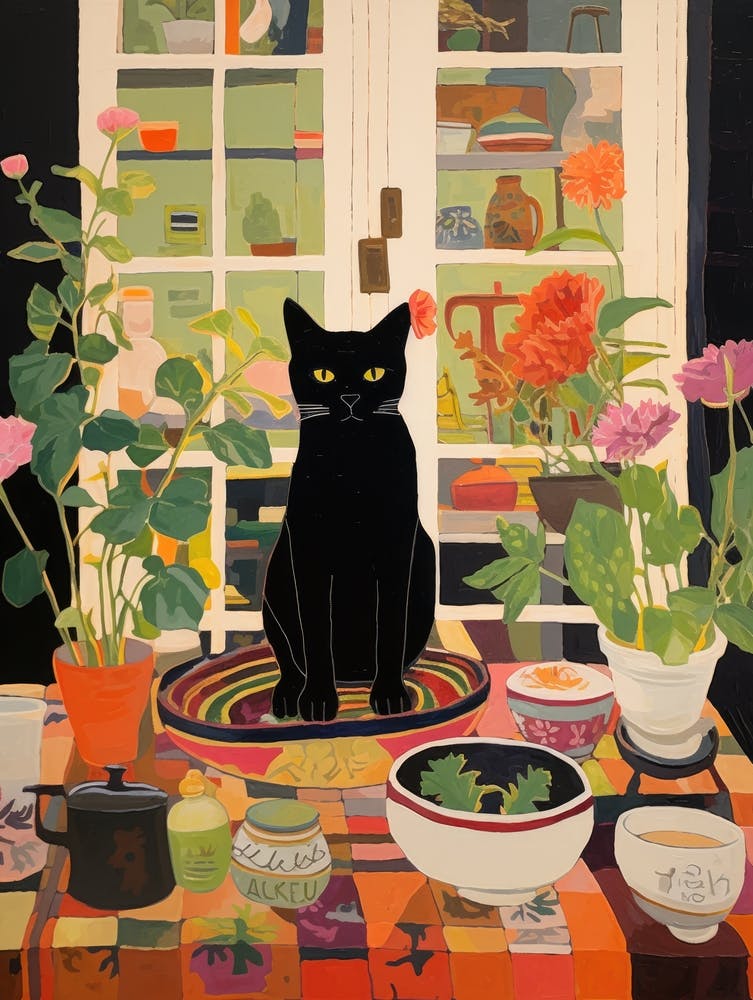 Chat dans la cuisine 2