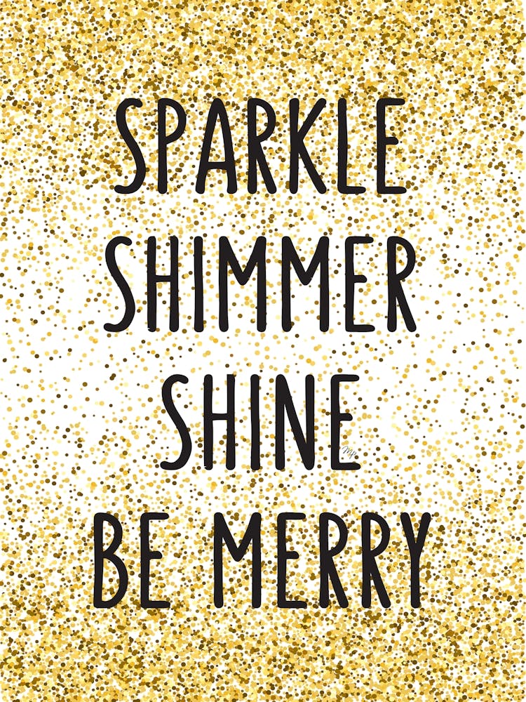 Sparkle Shimmer Shine be merry Xmas typography