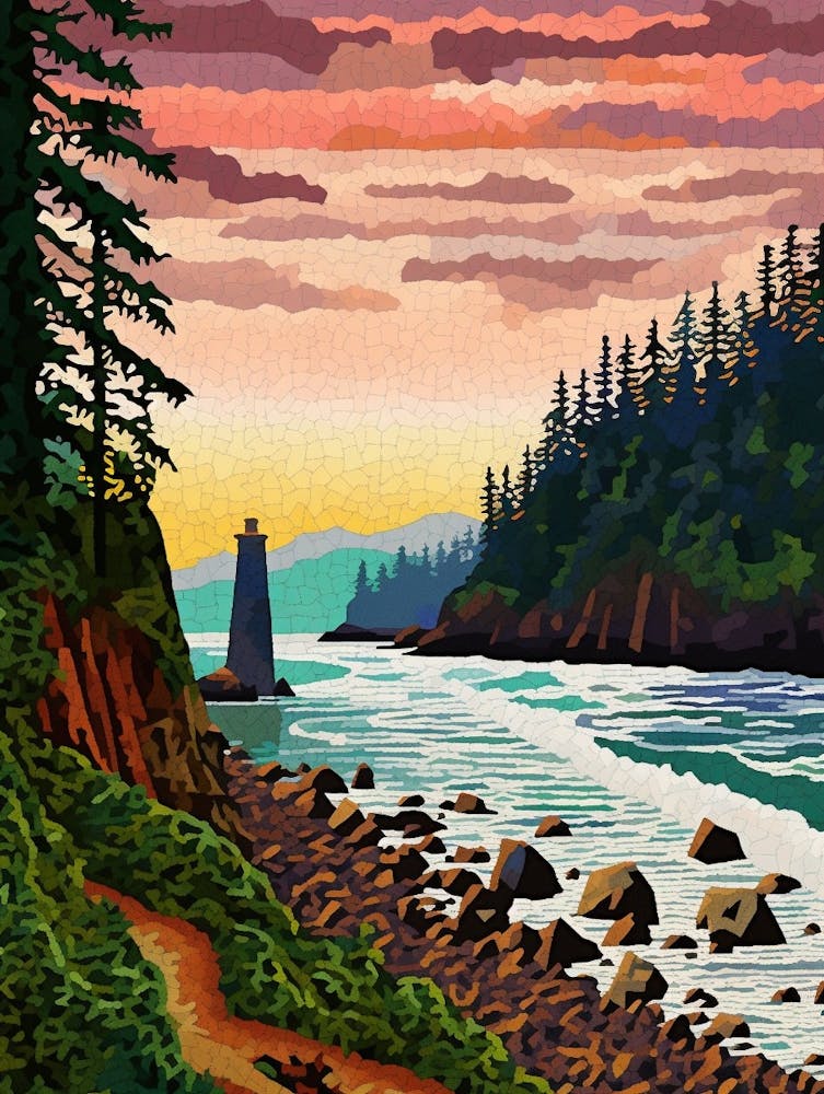 Olympic National Park Retro Pop Art 10