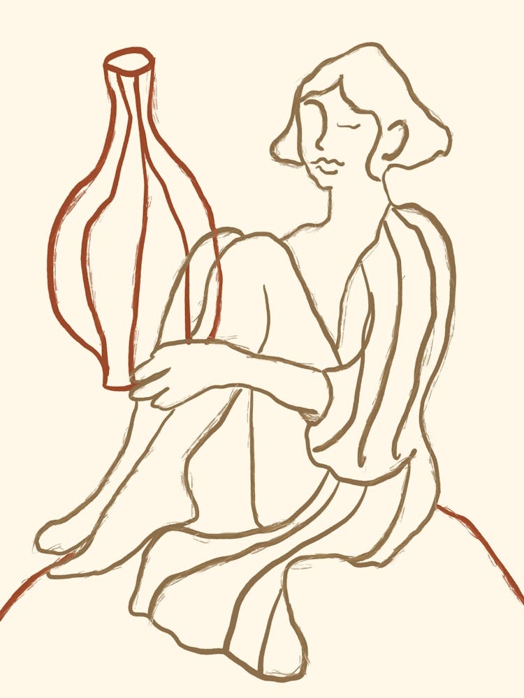 Woman Holding Vase 1