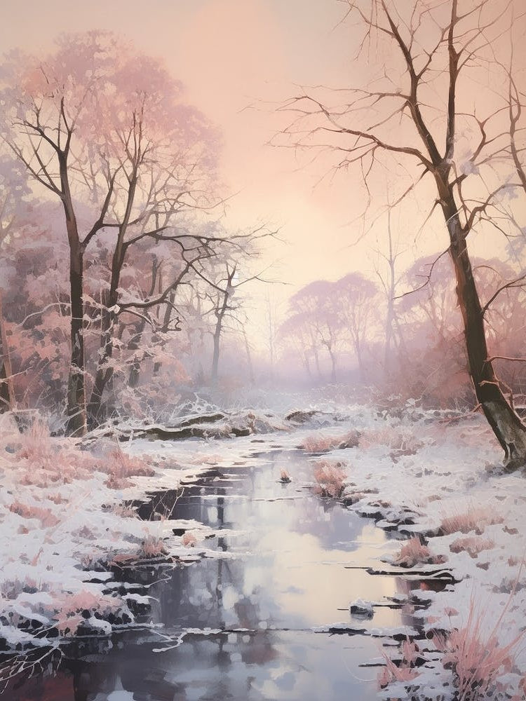 Dreamy Winter Painting Richmond Park England 2