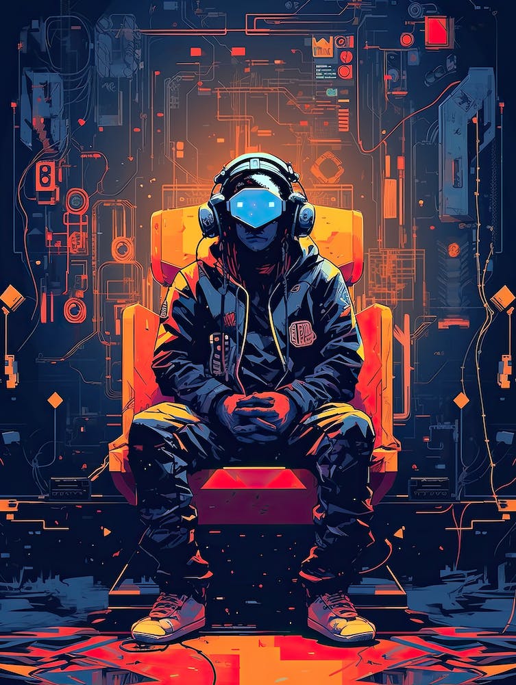 Cyberpunk gamer