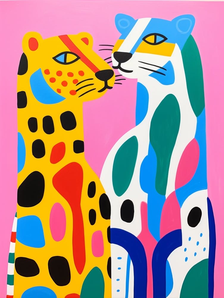 Colourful Kids Animal Art Jaguar 3