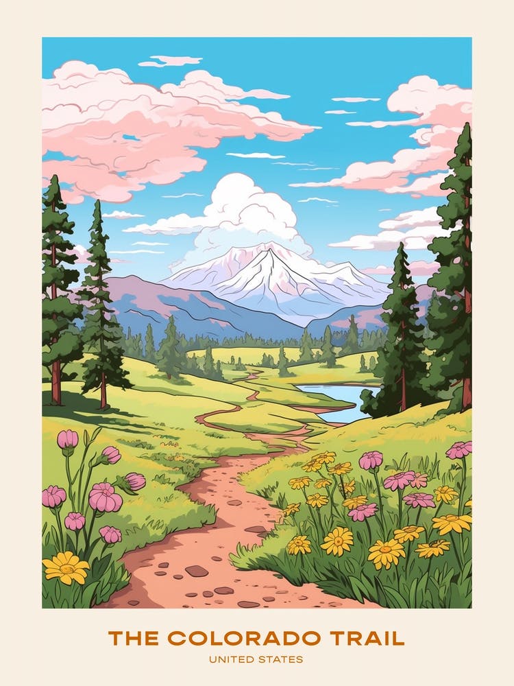 The Colorado Trail Usa 1 Hike Poster