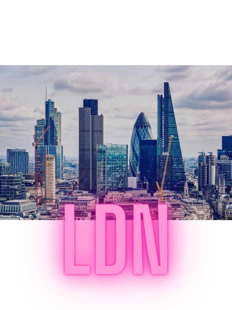 London City Poster Neon