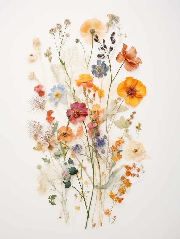 Pressed Flower Botanical Art Wildflowers 7