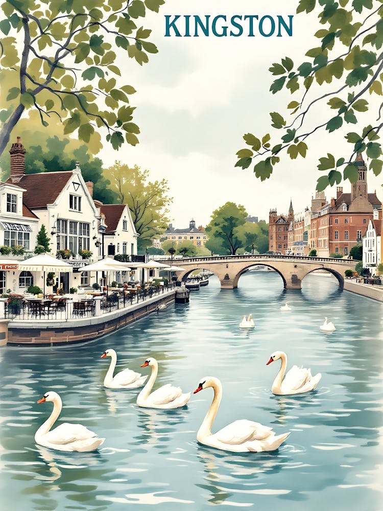 Kingston Watercolor Vintage Travel V 01