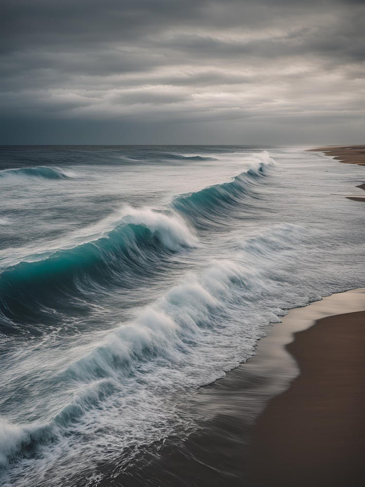 Waves Crashing On The Beach