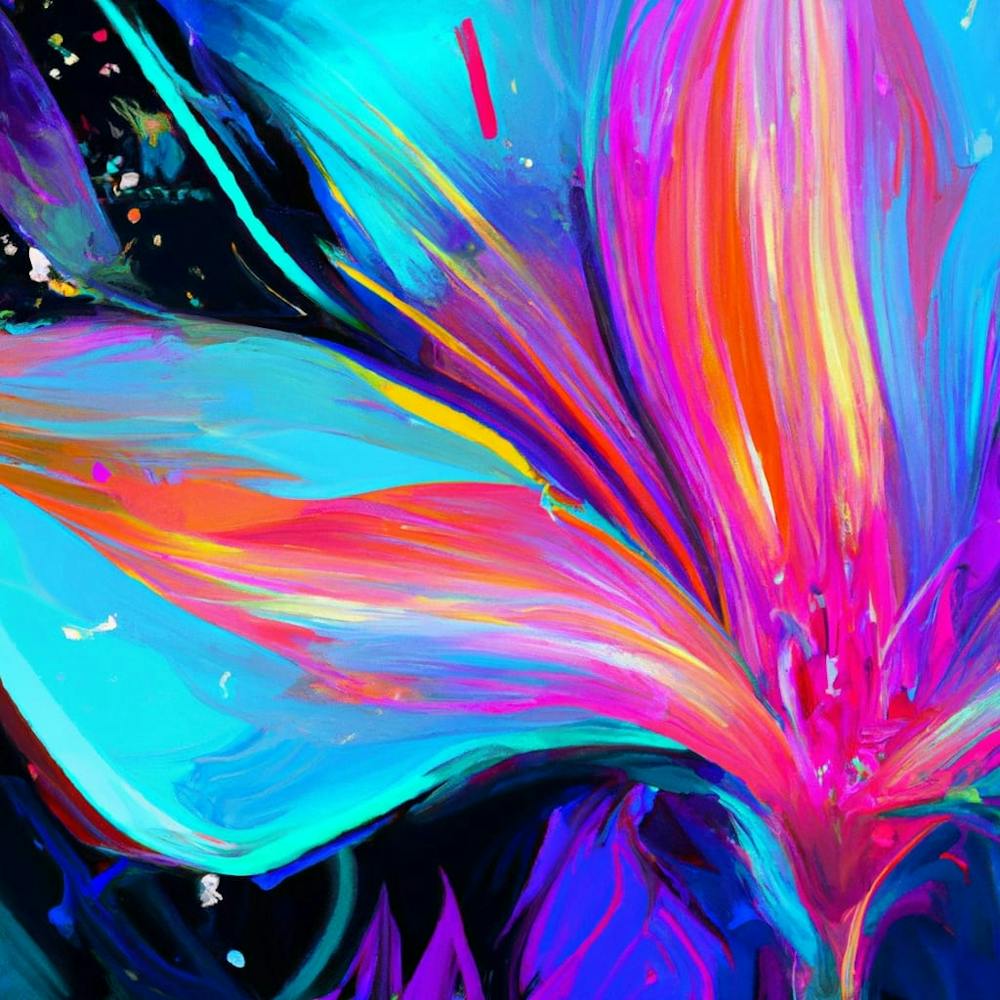 Abstract Flower Painting