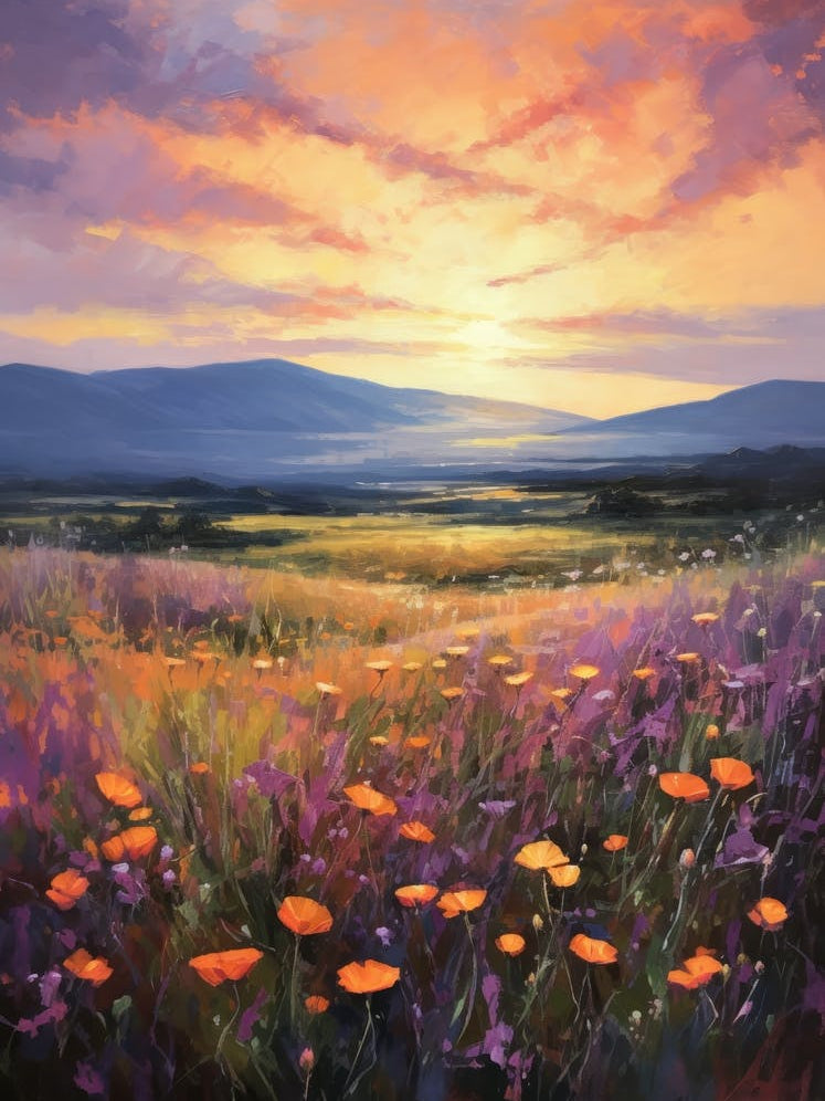 Sunset Over Poppies