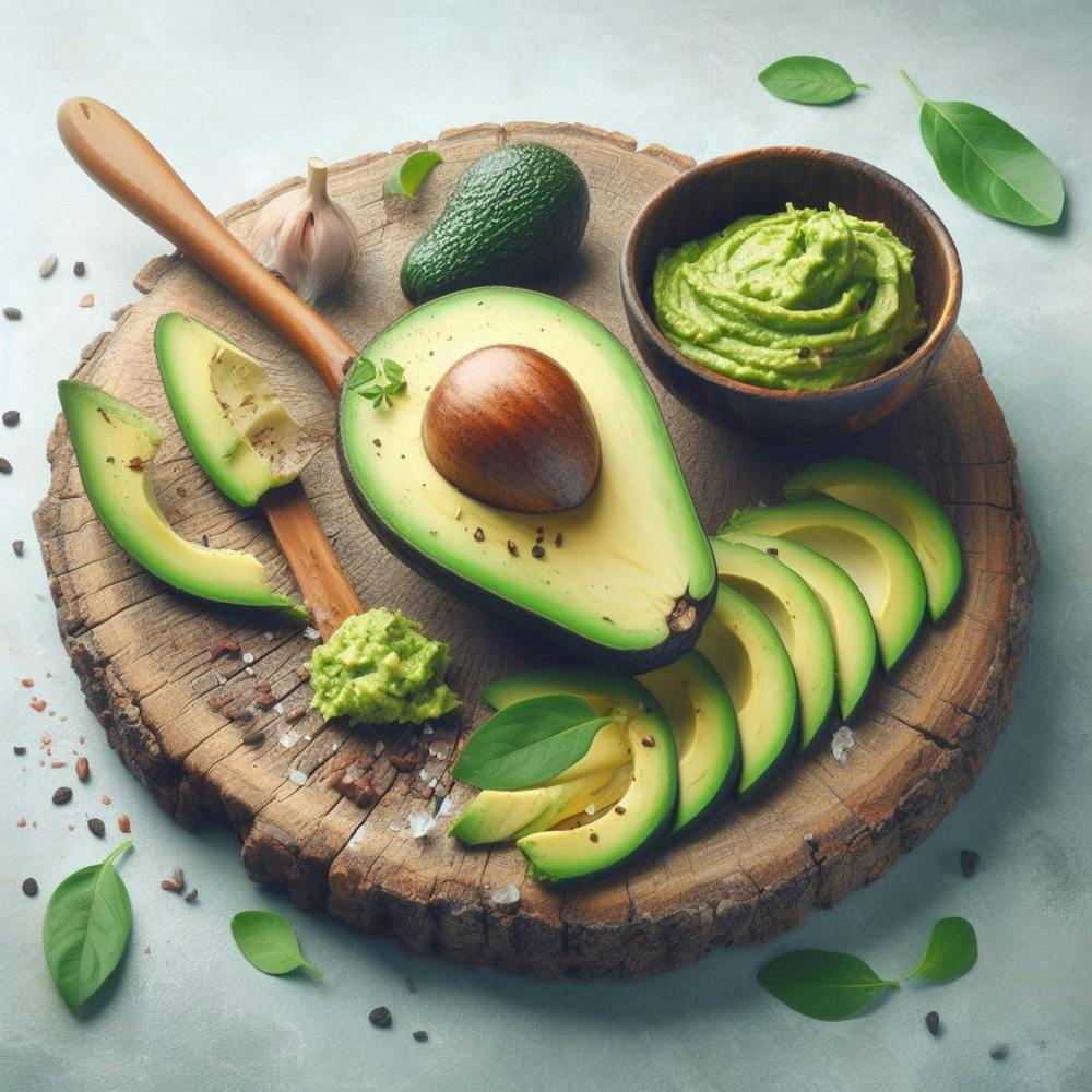 Avocado On A Wooden Cutting Board