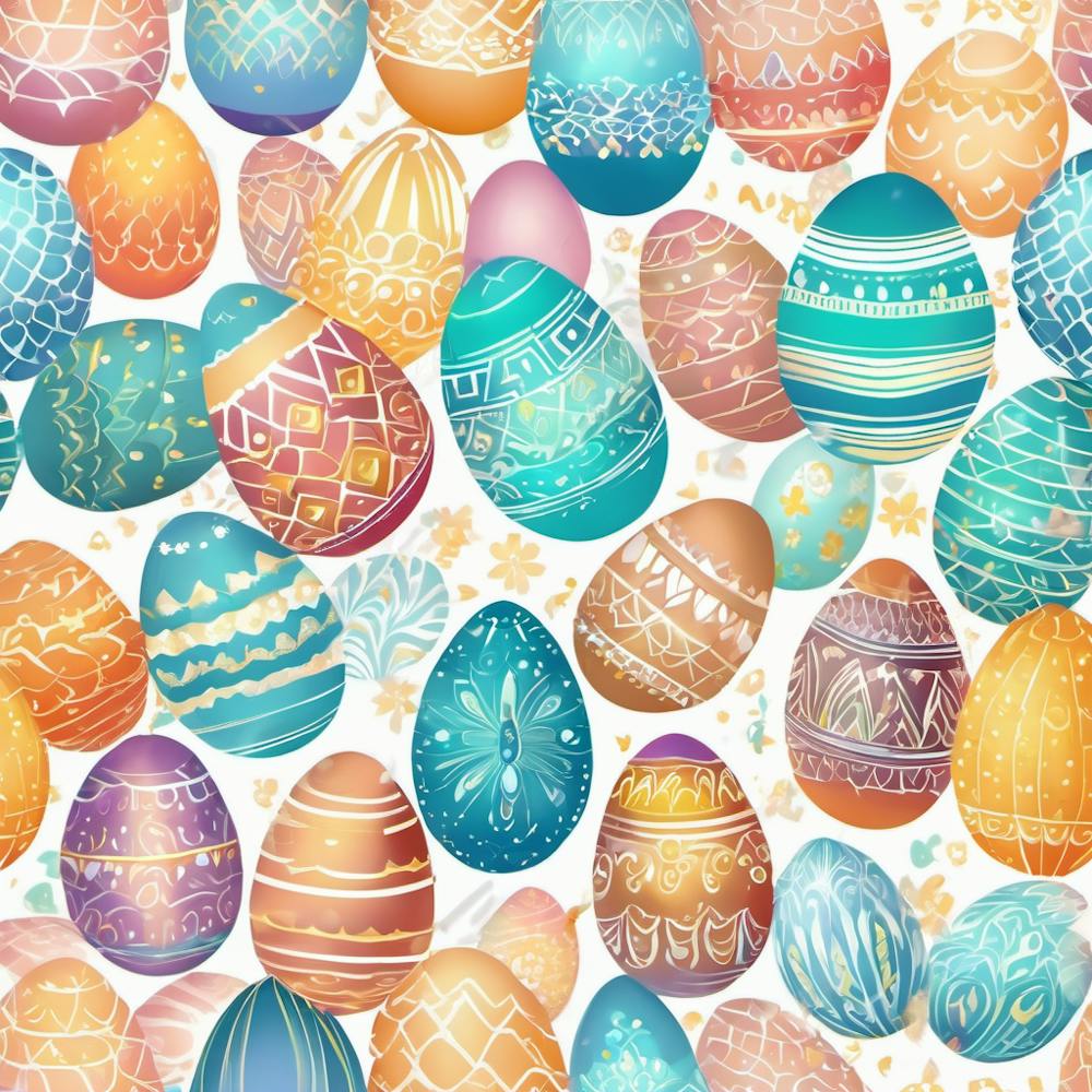 seamless easter eggs pattern 6
