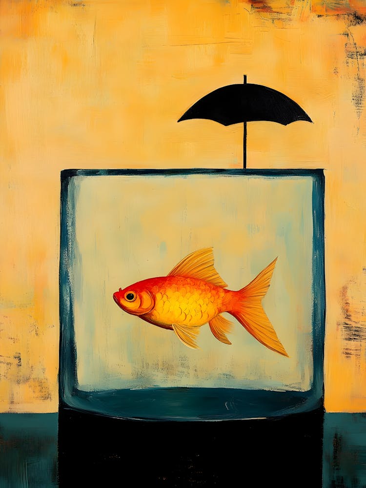 Goldfish Under Umbrella