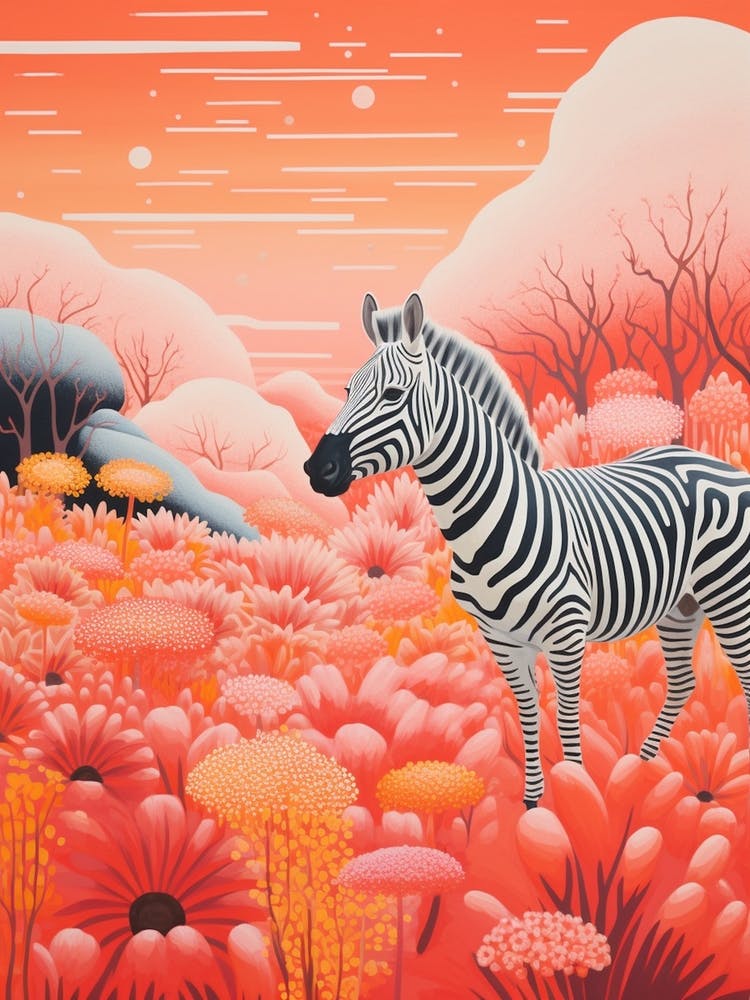 Zebra In The Wild Pink 3