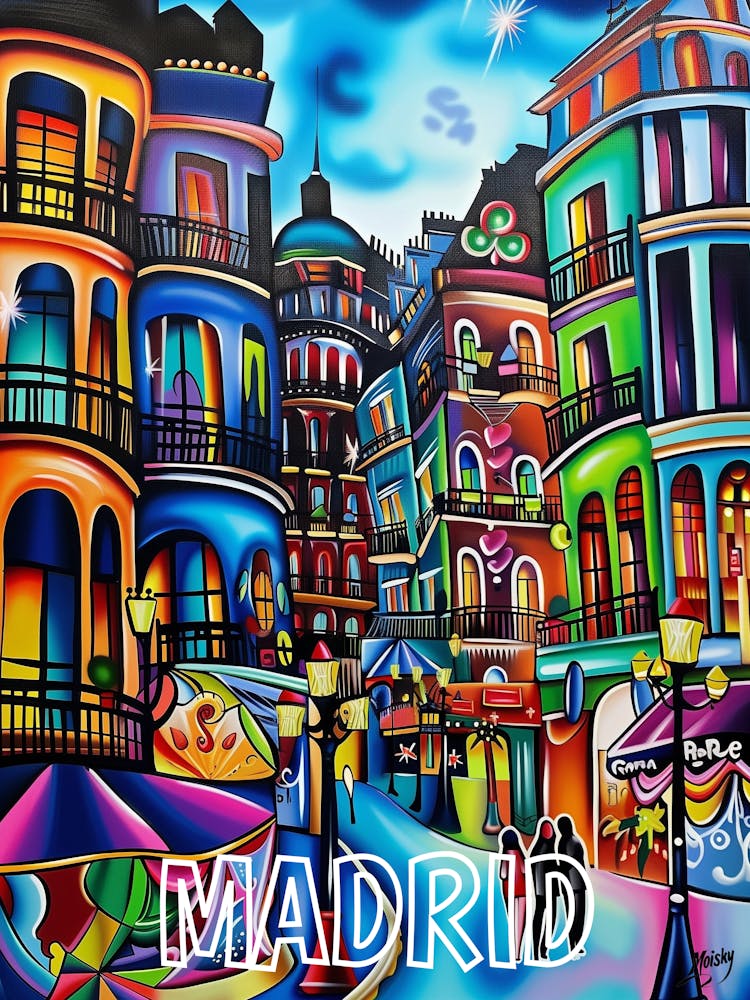 Madrid City, Cubism and Surrealism, Typography