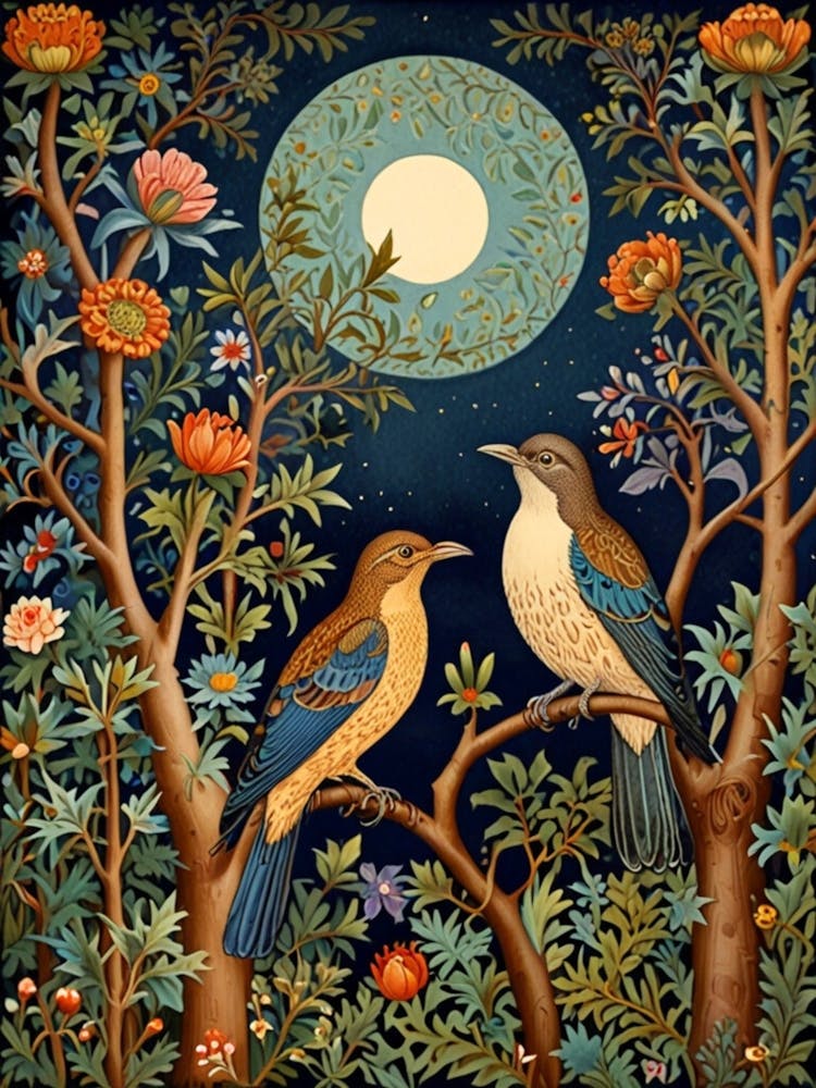 William Morris Birds In The Moonlight 1