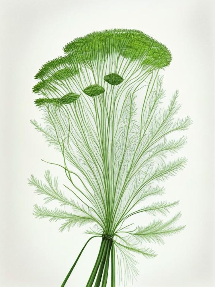 Dill Herb Pencil Colour