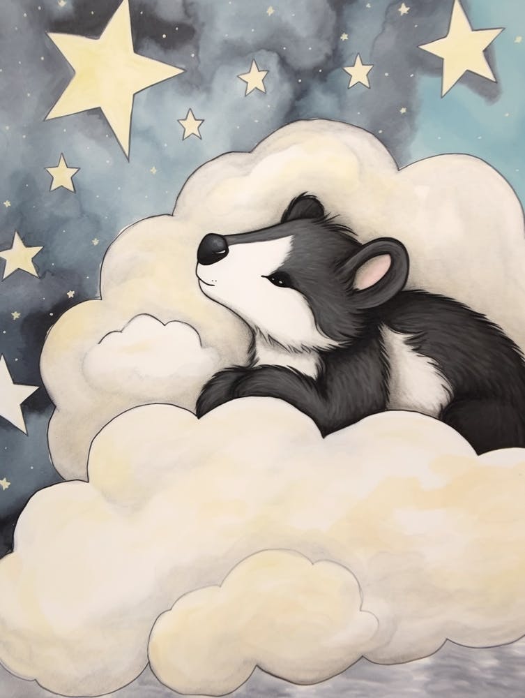 Sleeping Baby Skunk