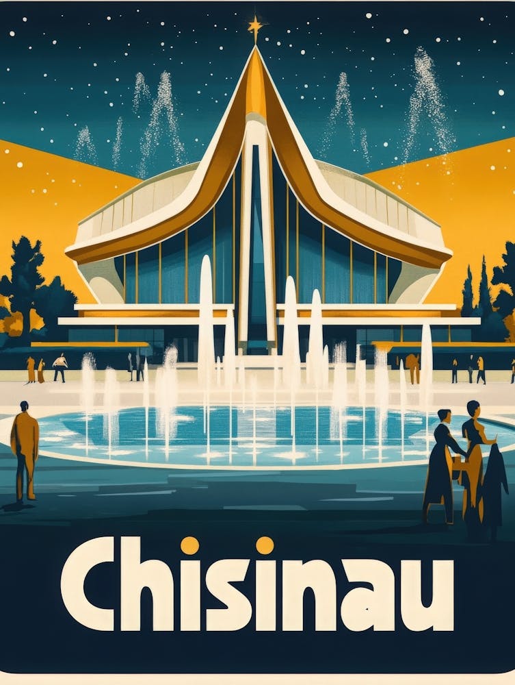 Aihrgdesign A Retro Travel Poster For Chisinau 3