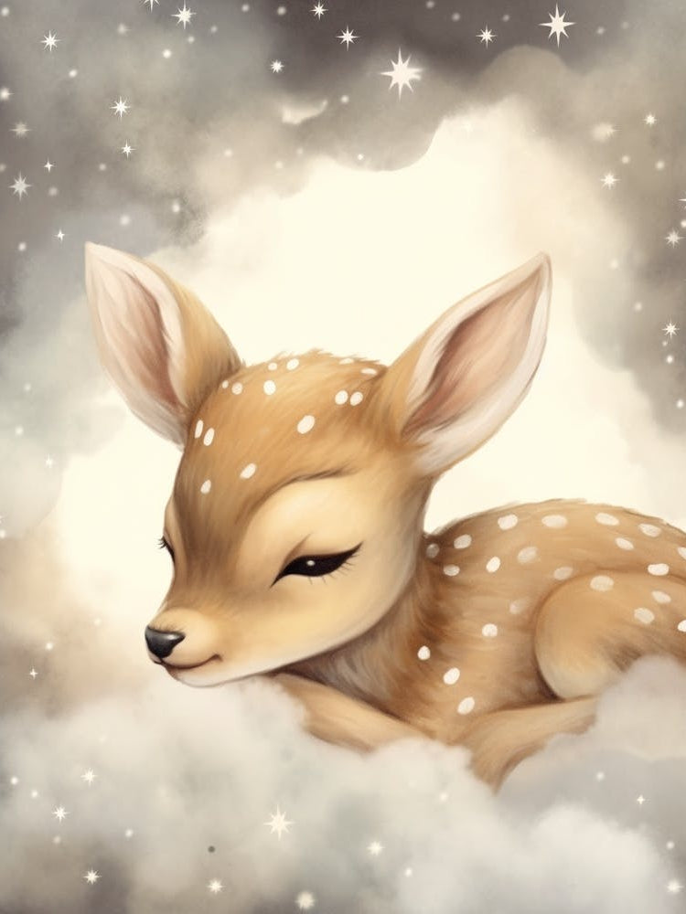 Sleeping Baby Deer Fawn