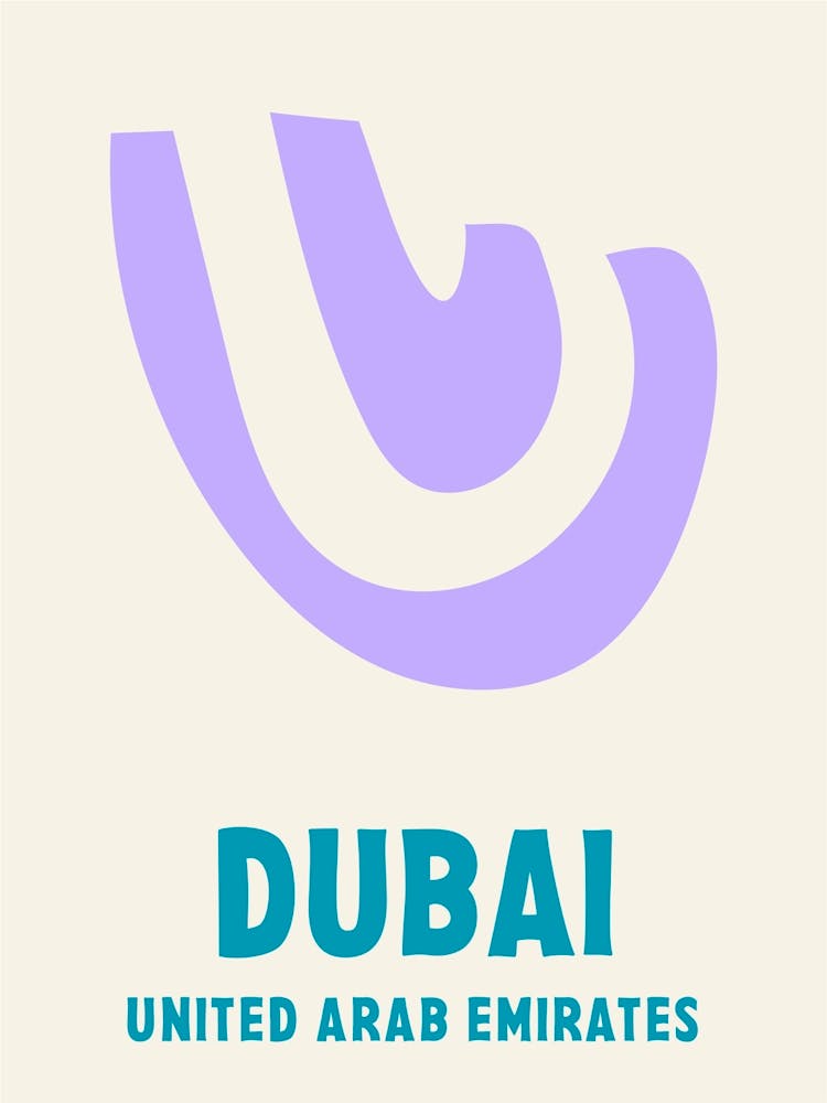 Dubai, United Arab Emirates, Graphic Style Poster 4