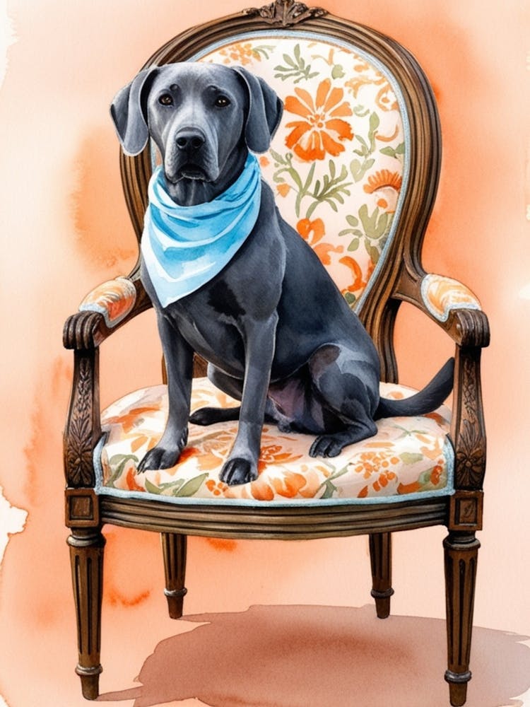Dog Sitting In A Chair 5