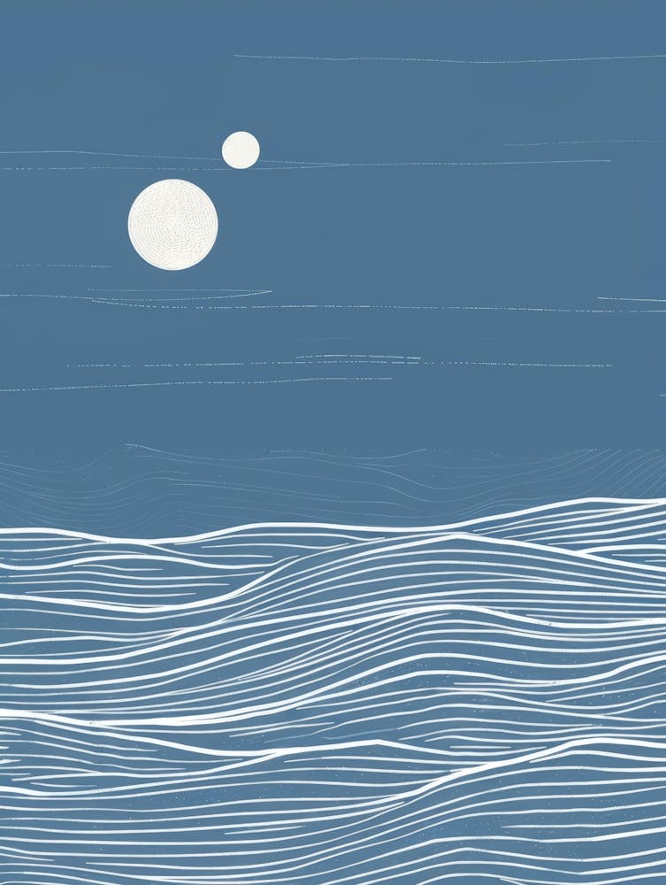 Moon And Waves 2