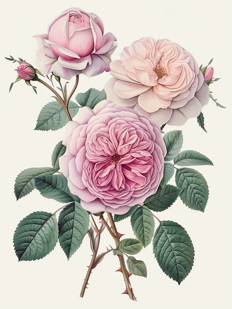 English Roses Painting Entwined 2