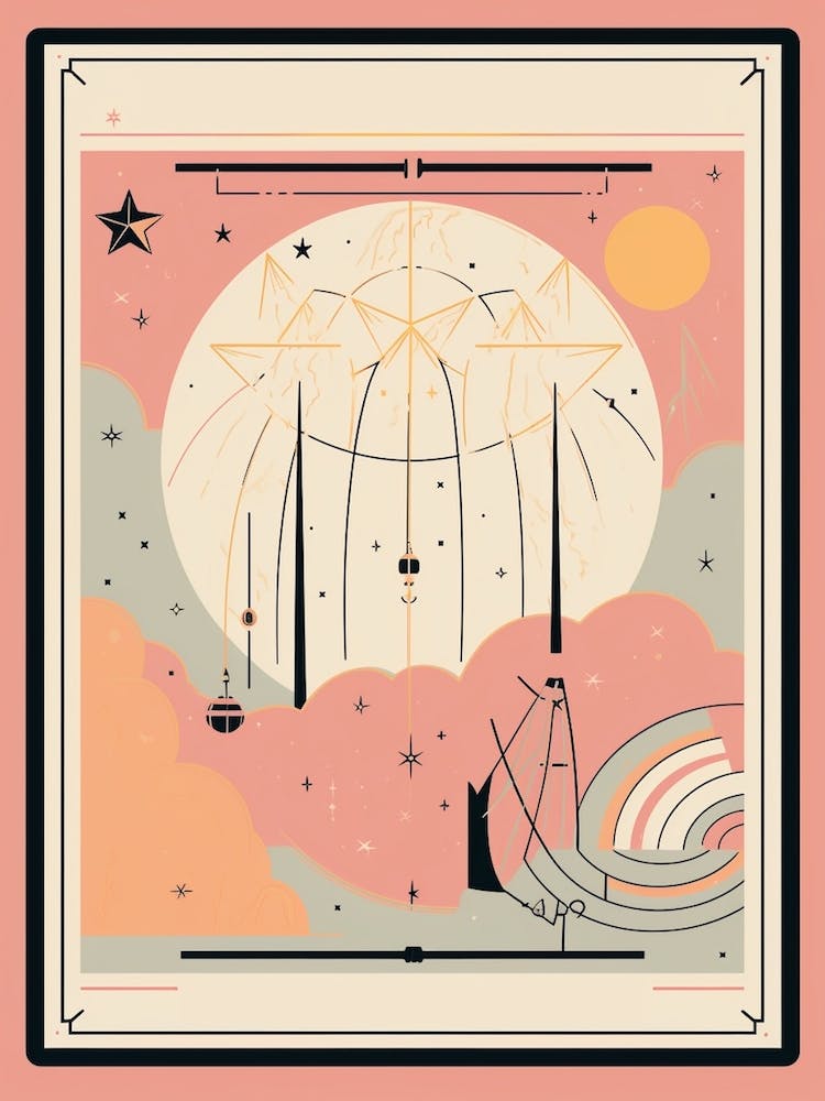 Abstract Pastel Pink Planets